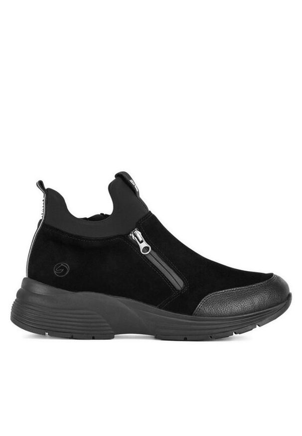 Remonte Botki D6676-03 Czarny. Kolor: czarny. Materiał: skóra