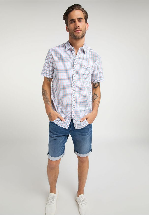 Mustang - MUSTANG COLLIN MĘSKA KOSZULA MATERIAŁOWA BASIC CHECK 1009576 11740. Materiał: materiał