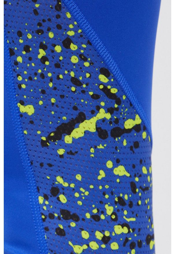 Reebok - Legginsy. Kolor: niebieski. Materiał: dzianina, skóra