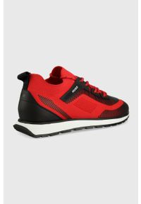 Hugo - HUGO sneakersy Icelin kolor czerwony. Nosek buta: okrągły. Zapięcie: sznurówki. Kolor: czerwony. Materiał: guma