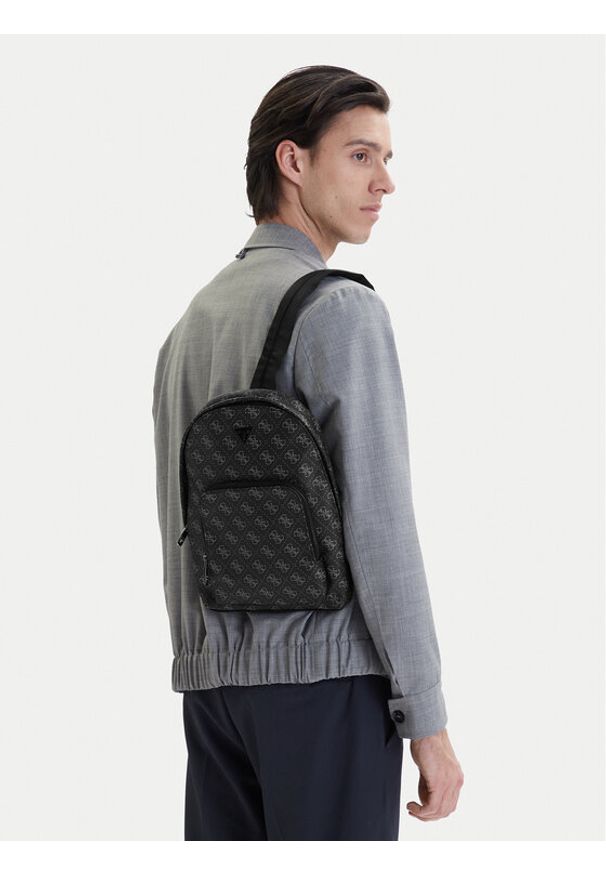 Guess Plecak HMMILO P6202 Czarny. Kolor: czarny. Materiał: skóra