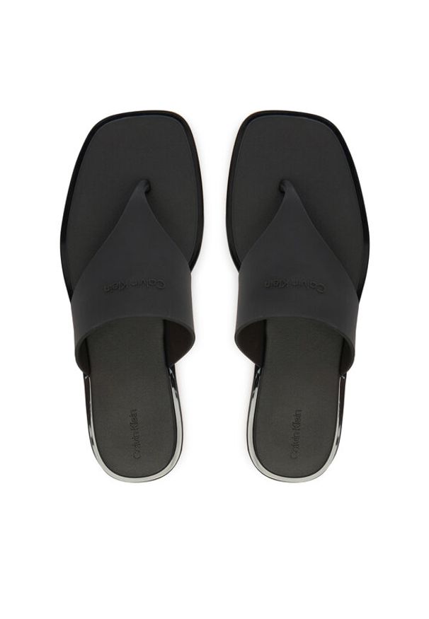 Calvin Klein Japonki Jelly Sandal Thong Mat Tran Tpu HW0HW02964 Czarny. Kolor: czarny. Materiał: syntetyk