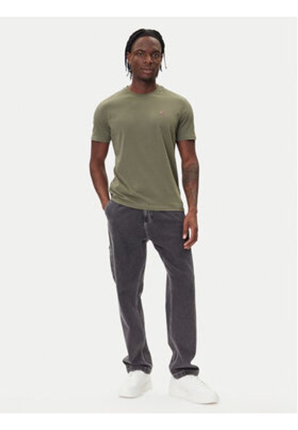 Napapijri T-Shirt Salis NP0A4H8D Zielony Regular Fit. Kolor: zielony. Materiał: bawełna