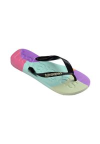 Havaianas japonki TOP LOGOMANIA kolor czarny 4147526.0090. Kolor: czarny. Materiał: guma #3