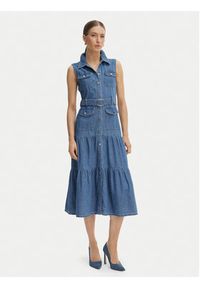 Morgan Sukienka jeansowa 251-RNAUTICA Niebieski Regular Fit. Kolor: niebieski. Materiał: bawełna #3
