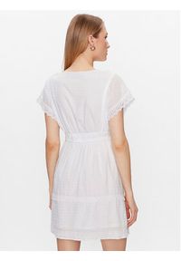 Guess Sukienka codzienna Valeria W3GK47 WFDN0 Biały Regular Fit. Okazja: na co dzień. Kolor: biały. Materiał: bawełna. Typ sukienki: proste. Styl: casual #6