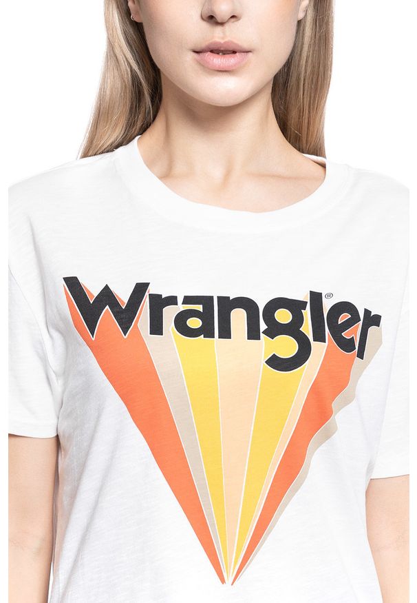 Wrangler - T-SHIRT DAMSKI WRANGLER BOYFRIEND TEE OFFWHITE W7019EA02 112130896