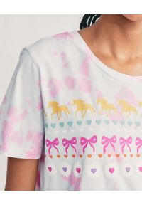 LOVE SHACK FANCY - Kolorowy t-shirt Calix. Okazja: na co dzień. Kolor: biały. Materiał: jeans, bawełna. Wzór: kolorowy. Sezon: lato. Styl: casual #3