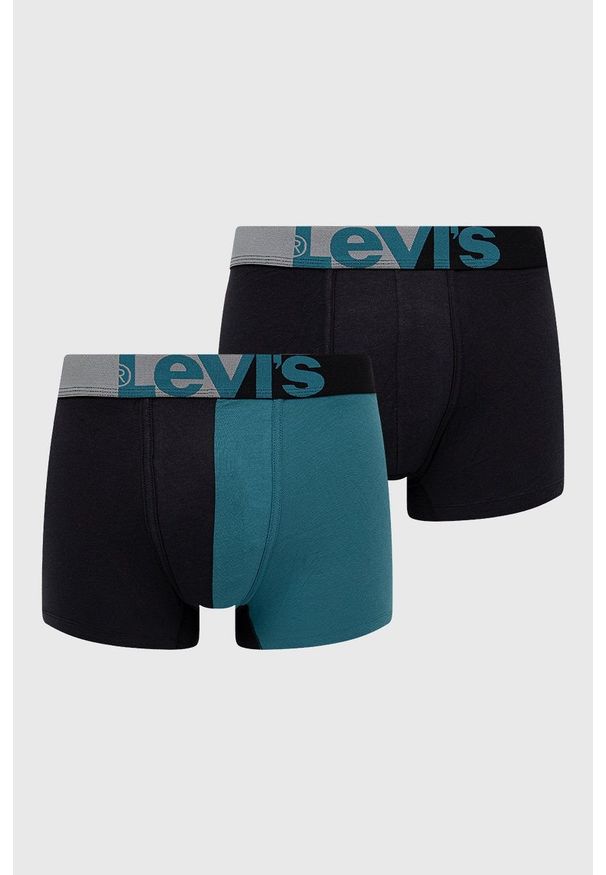 Levi's® - Levi's Bokserki (2-pack) męskie kolor czarny. Kolor: czarny