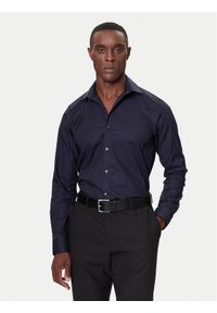 Calvin Klein Koszula LV019EU006 Granatowy Slim Fit. Kolor: niebieski. Materiał: bawełna