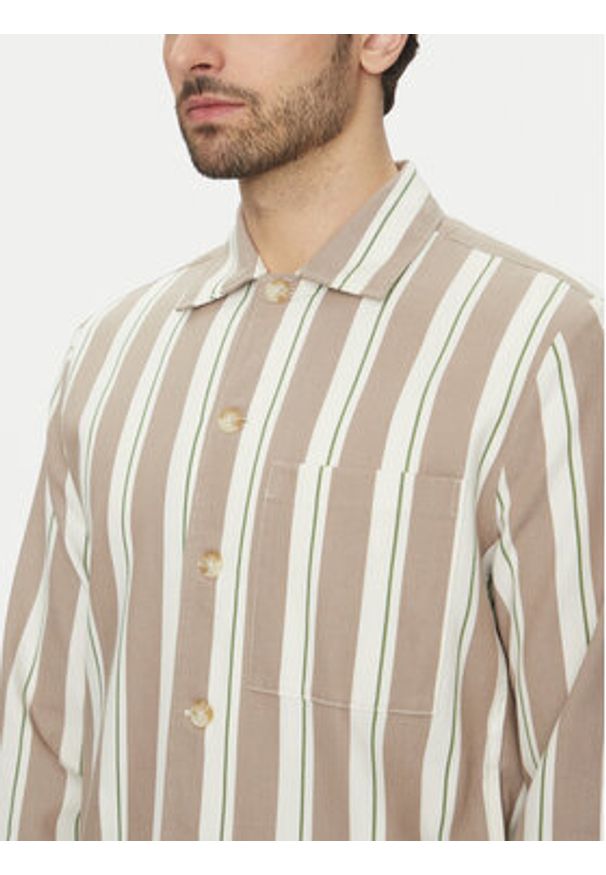 Marc O'Polo Koszula 522 7348 74184 Beżowy Relaxed Fit. Typ kołnierza: polo. Kolor: beżowy. Materiał: bawełna