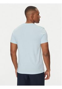 Lacoste T-Shirt TH2042 Błękitny Regular Fit. Kolor: niebieski. Materiał: bawełna