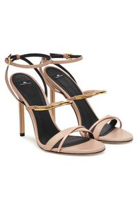 Elisabetta Franchi Sandały SA-14C-57E2-V620 Beżowy. Kolor: beżowy. Materiał: skóra