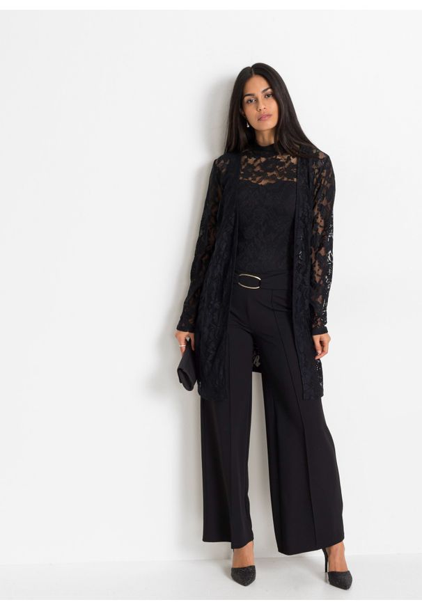 bonprix - Spodnie palazzo. Kolor: czarny