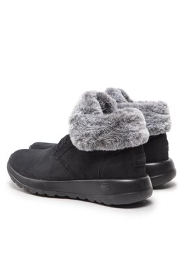 skechers - Skechers Trzewiki On The Go Joy 144042/BKGY Czarny. Kolor: czarny. Materiał: skóra, zamsz