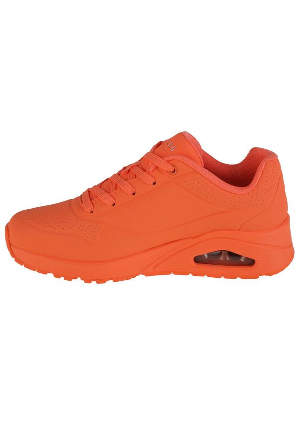 skechers - Buty do chodzenia damskie Skechers Uno Night Shades. Zapięcie: sznurówki. Kolor: pomarańczowy. Materiał: materiał. Szerokość cholewki: normalna. Sport: turystyka piesza