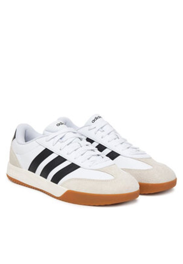 Adidas - adidas Sneakersy Vl Court 00S JR9818 Biały. Kolor: biały. Materiał: skóra, zamsz