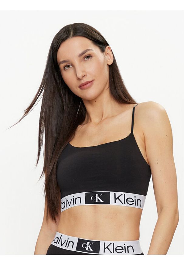 Calvin Klein Underwear Biustonosz top 000QF7587E Czarny. Kolor: czarny. Materiał: bawełna