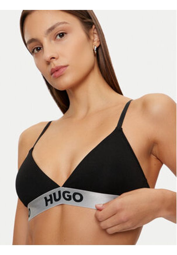Hugo - HUGO Biustonosz braletka 50525383 Czarny. Kolor: czarny. Materiał: bawełna