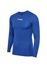 Koszulka z długim rękawem sportowa Hummel BL Essential Tee. Kolor: niebieski. Długość rękawa: długi rękaw. Długość: długie