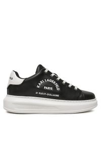 Karl Lagerfeld - KARL LAGERFELD Sneakersy KL62539K Czarny. Kolor: czarny. Materiał: skóra