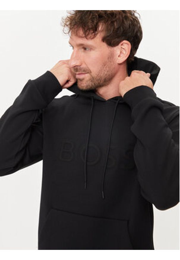 BOSS - Boss Bluza Soody 1 50510334 Czarny Regular Fit. Kolor: czarny. Materiał: bawełna