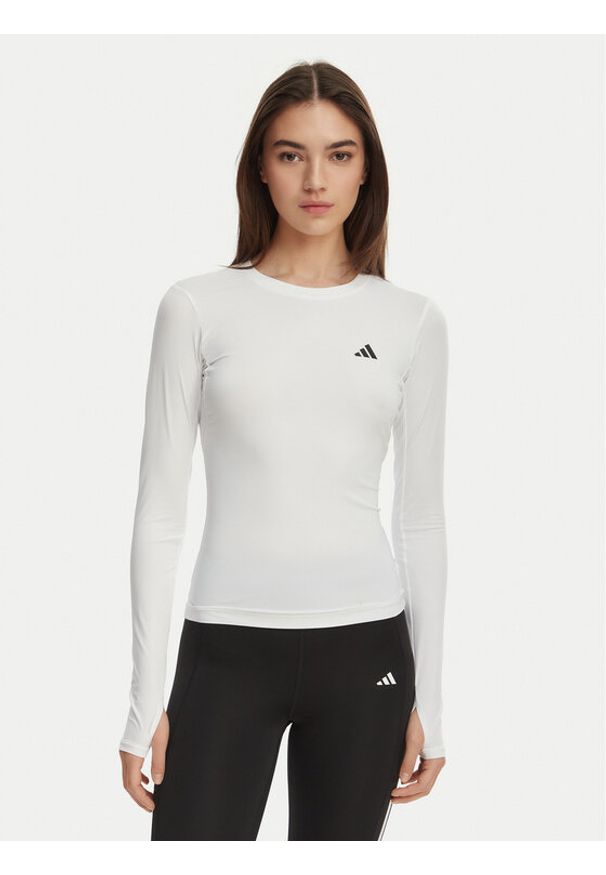 Adidas - adidas Koszulka techniczna Power Essentials Workout Contour KD2211 Biały Slim Fit. Kolor: biały. Materiał: syntetyk