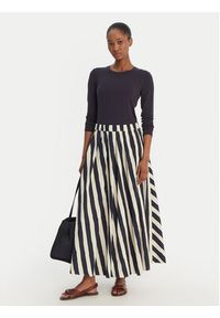 Weekend Max Mara Spódnica midi Duomo 2615101022 Granatowy Regular Fit. Kolor: niebieski. Materiał: bawełna #5