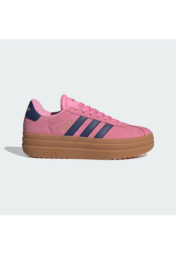 Adidas - Buty VL Court Bold. Kolor: żółty, różowy, niebieski, wielokolorowy. Obcas: na platformie