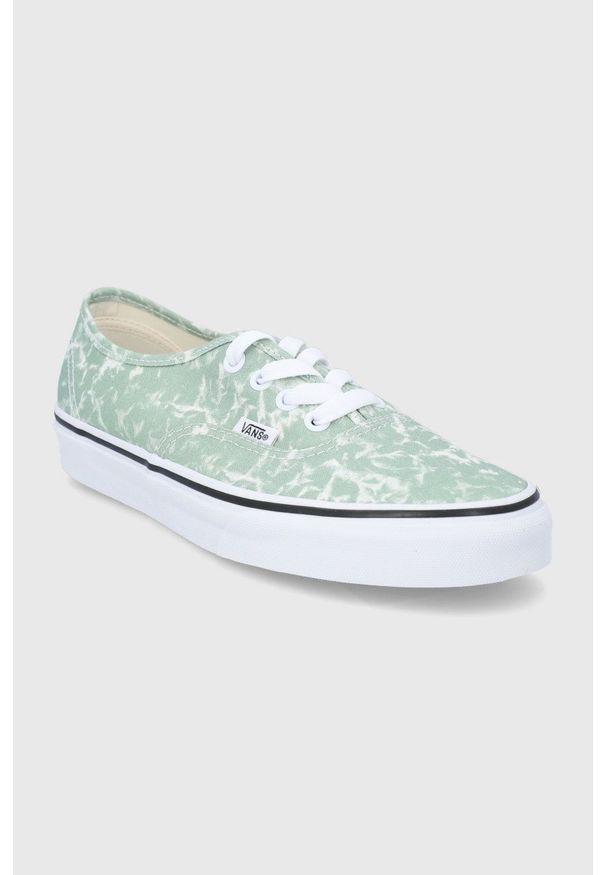 Vans tenisówki UA Authentic damskie kolor zielony. Nosek buta: okrągły. Zapięcie: sznurówki. Kolor: zielony. Materiał: guma