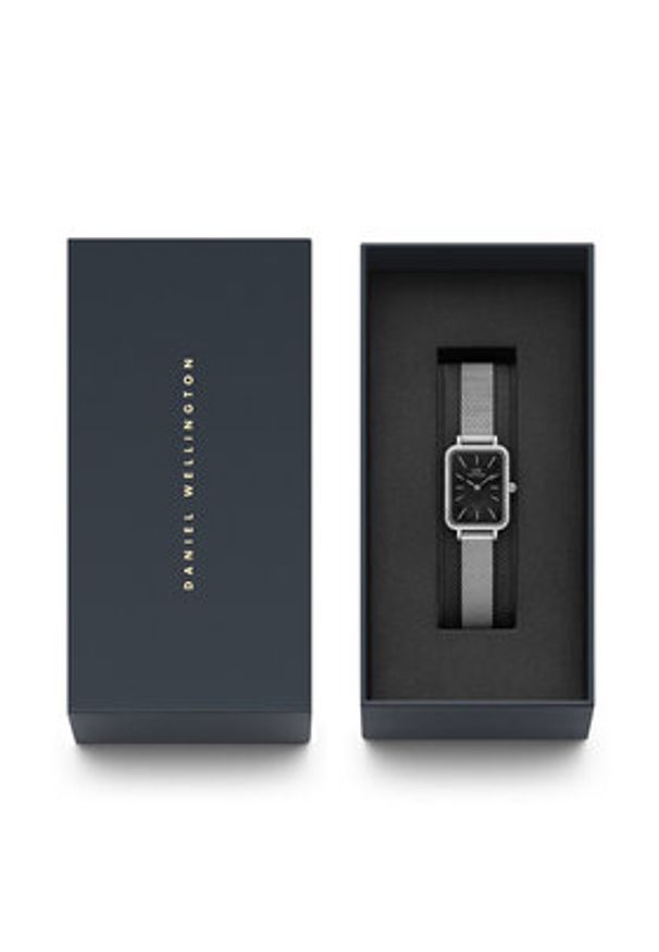 Daniel Wellington Zegarek Quadro Mesh DW00100667 Czarny. Kolor: czarny. Materiał: mesh