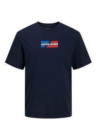 Jack & Jones T-Shirt Corp Graphic 12268415 Granatowy Regular Fit. Kolor: niebieski. Materiał: bawełna #6