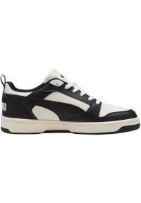 Buty Puma Rebound v6 Low Cv M 395079 03 czarne. Okazja: na co dzień. Zapięcie: sznurówki. Kolor: czarny. Materiał: skóra, syntetyk, guma, materiał. Szerokość cholewki: normalna. Wzór: ze splotem #5