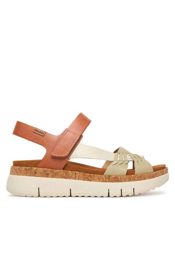 Pikolinos Sandały Palma W4N-0968C3 Écru. Kolor: kremowy. Materiał: skóra