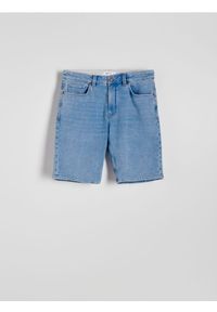 Reserved - Jeansowe szorty slim fit - niebieski. Kolor: niebieski. Materiał: jeans