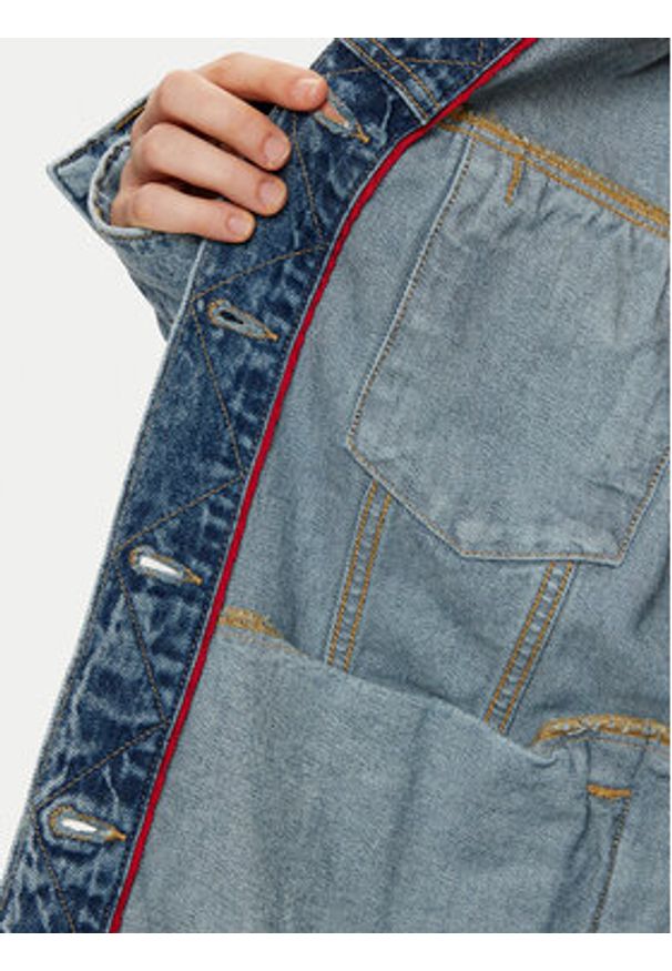 Hugo - HUGO Kurtka jeansowa Icon 50530298 Niebieski Relaxed Fit. Kolor: niebieski. Materiał: bawełna