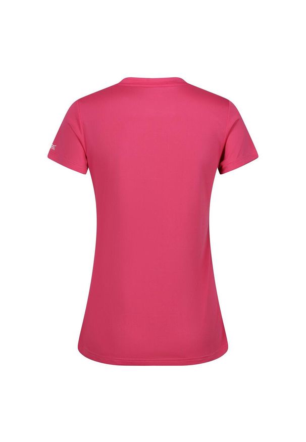 Regatta - T-shirt Damski Jeden Kolor W Serek Fingal. Typ kołnierza: dekolt w serek. Kolor: różowy. Sport: turystyka piesza
