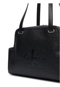 Calvin Klein Torebka Pockets Monologo Tote LV04F3689G Czarny. Kolor: czarny. Materiał: skórzane #4