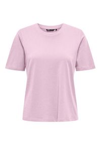 only - ONLY T-Shirt 15270390 Różowy Regular Fit. Kolor: różowy. Materiał: bawełna #11