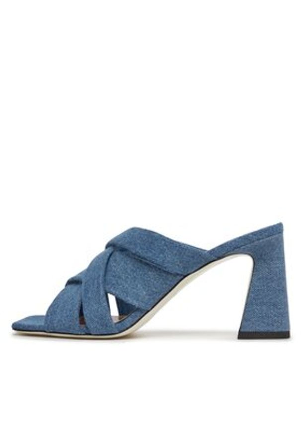 Pollini Klapki SA28117C1ITQ0707 Niebieski. Kolor: niebieski. Materiał: materiał