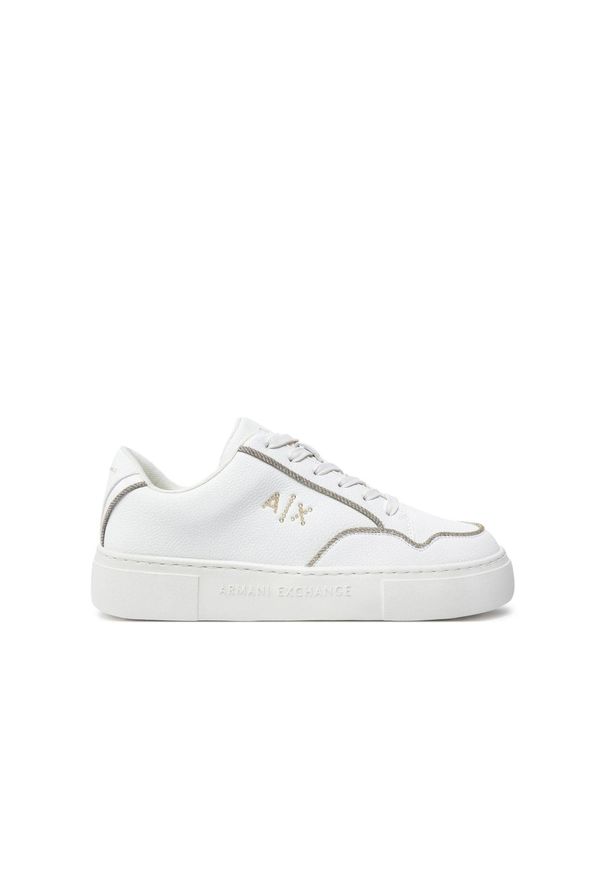 Armani Exchange - Kapcie ARMANI EXCHANGE XDX160 XV888 Biały. Kolor: biały. Materiał: syntetyk, tkanina. Styl: sportowy. Sport: turystyka piesza