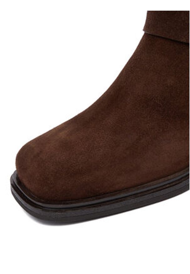 Badura Botki EO-25FW109 Brązowy. Kolor: brązowy. Materiał: zamsz, skóra