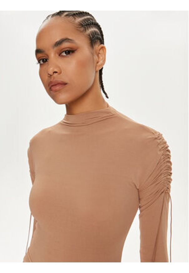 Wolford Body 79295 Beżowy Slim Fit. Kolor: beżowy. Materiał: wiskoza