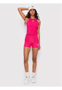 Adidas - adidas Top adicolor Classics HG6143 Różowy Slim Fit. Kolor: różowy. Materiał: bawełna