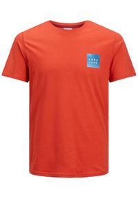 Jack & Jones - Jack&Jones T-Shirt Frank 12189209 Pomarańczowy Slim Fit. Kolor: pomarańczowy. Materiał: bawełna #5