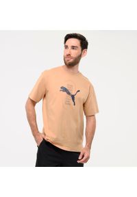 Decathlon - Koszulka z krótkim rękawem męska Puma Gym & Pilates. Materiał: bawełna. Długość rękawa: krótki rękaw. Długość: krótkie. Sport: joga i pilates