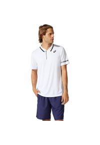 Koszulka sportowa męska Asics Court Polo Shirt. Typ kołnierza: polo. Kolor: biały #1