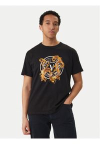 Versace Jeans Couture T-Shirt 80GAHE01 CJ00E Czarny Regular Fit. Kolor: czarny. Materiał: bawełna #1