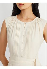 Lauren Ralph Lauren Sukienka codzienna 250926638001 Écru Regular Fit. Okazja: na co dzień. Materiał: syntetyk. Typ sukienki: proste. Styl: casual #3