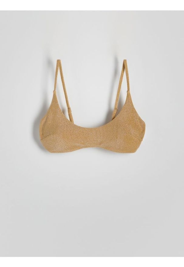 Reserved - Góra od bikini - brązowy. Kolor: brązowy. Materiał: materiał